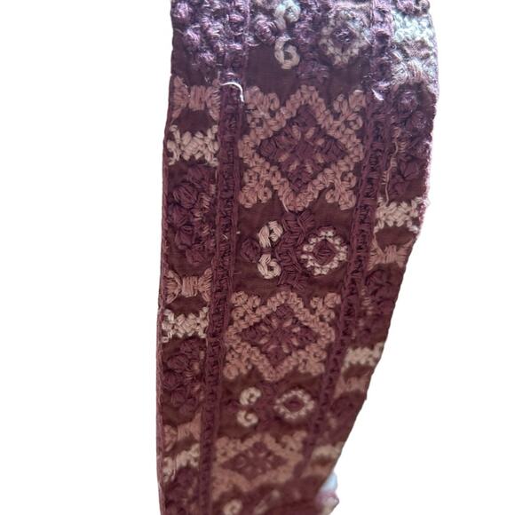 Lucky Brand Embroidered Lace Cotton Blend Tank Square Neck Boho Festival NEW XL - Picture 6 of 8